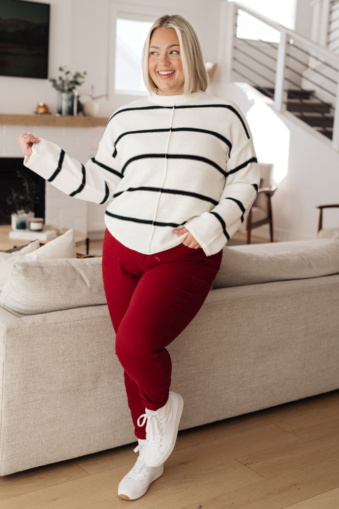 More or Less Striped Sweater - The Edit LLC