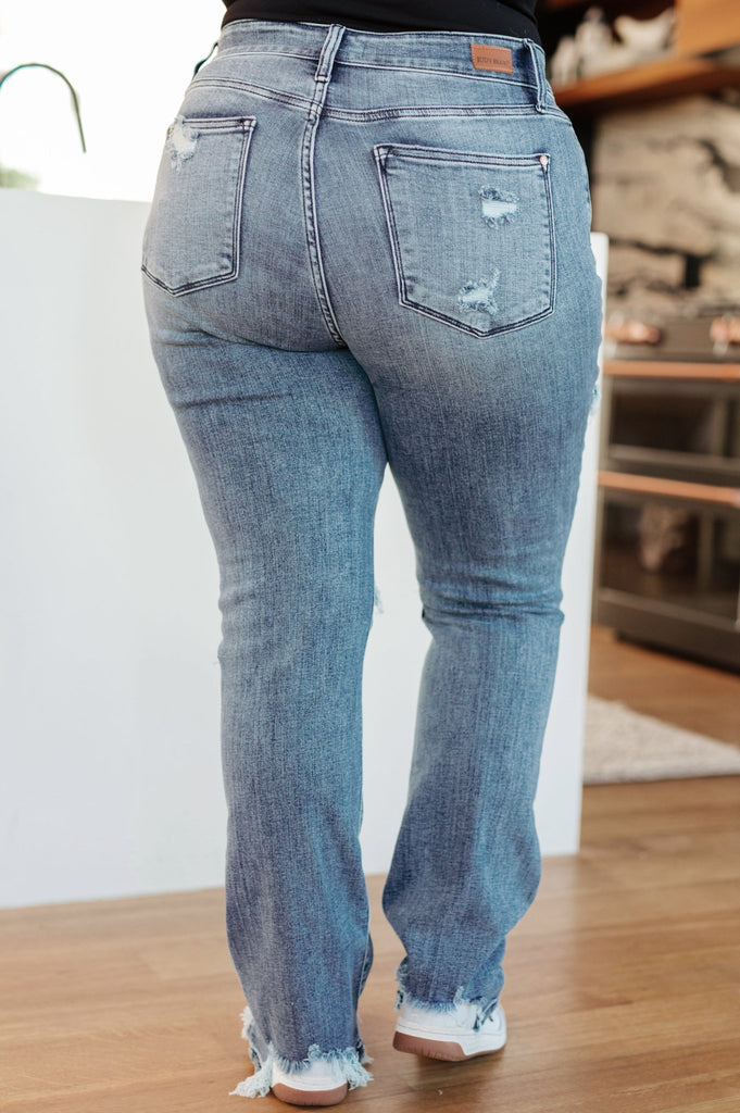 O'Hara Destroyed Straight Jeans - The Edit LLC