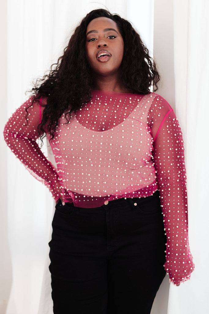 Pearl Diver Layering Top in Pink - The Edit LLC