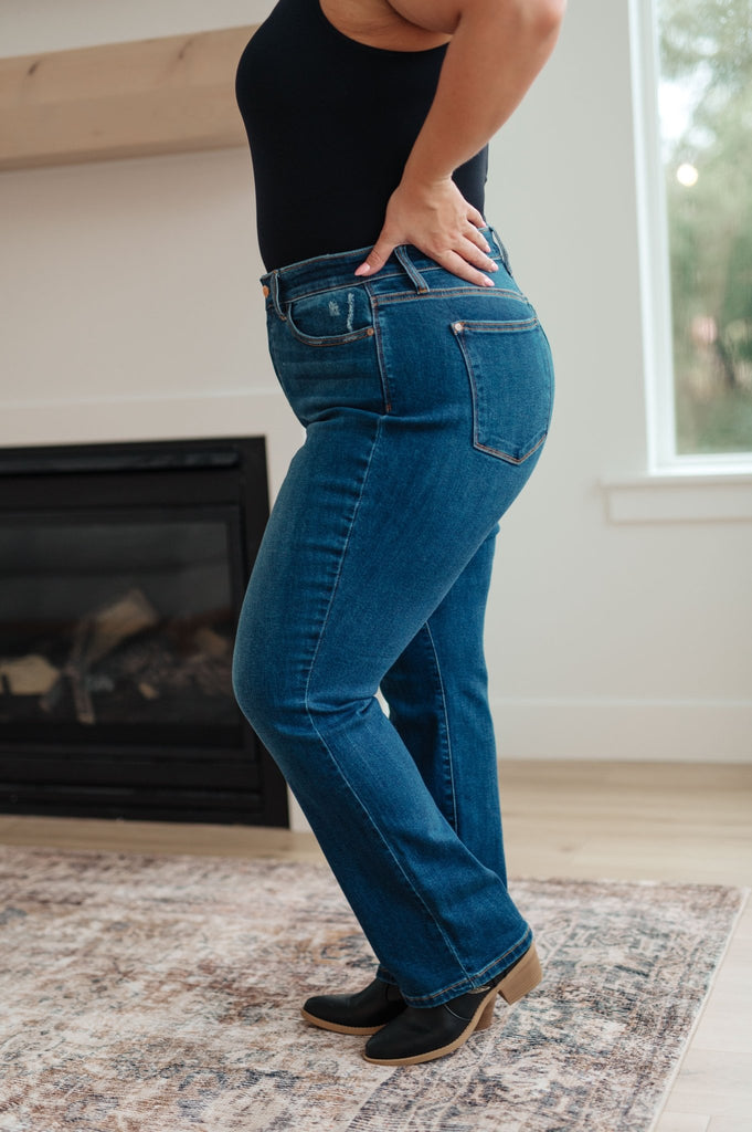 Pippa High Rise Button Fly Dad Jeans - The Edit LLC