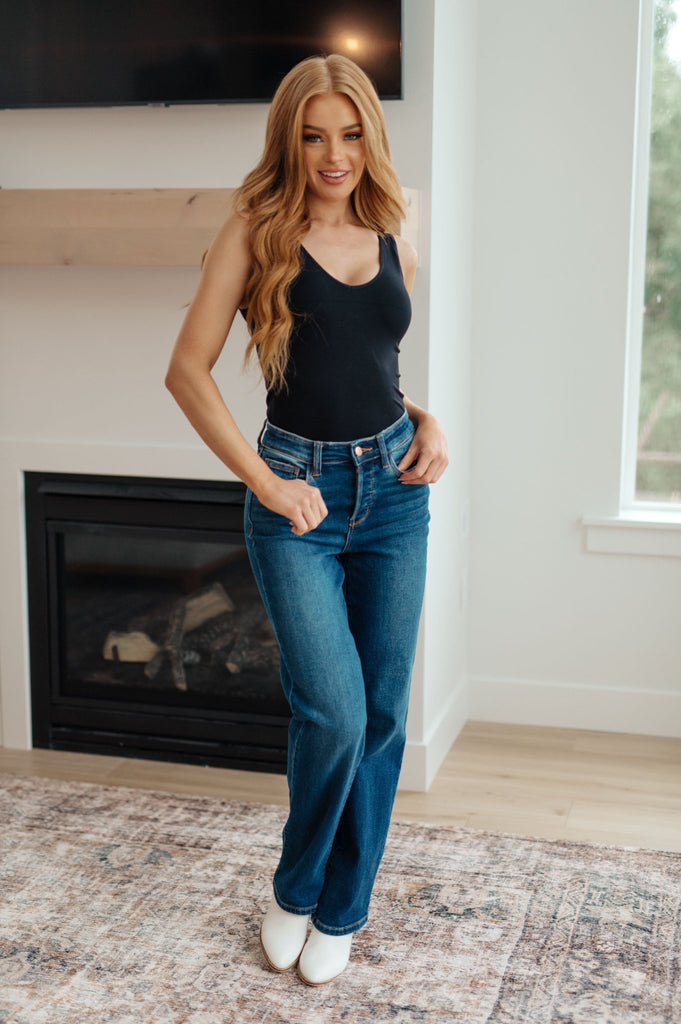 Pippa High Rise Button Fly Dad Jeans - The Edit LLC