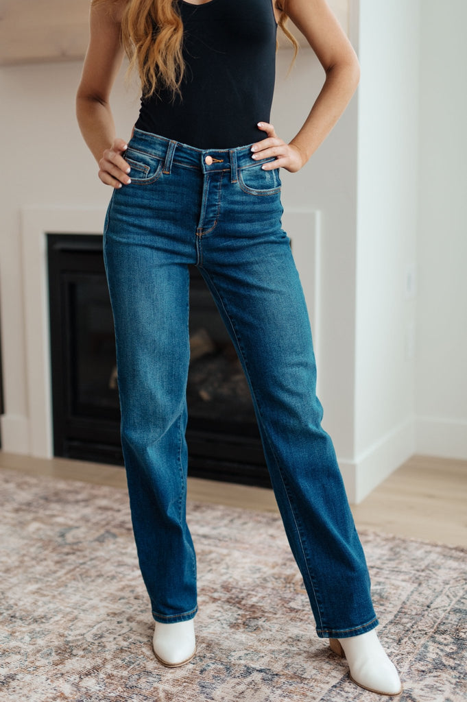 Pippa High Rise Button Fly Dad Jeans - The Edit LLC