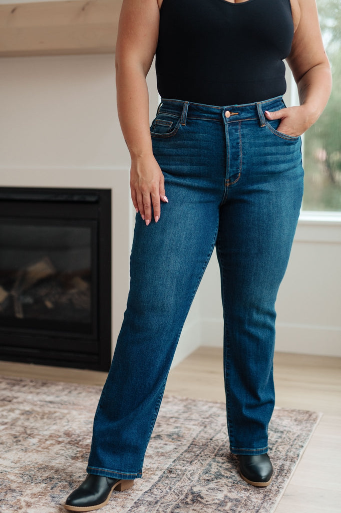 Pippa High Rise Button Fly Dad Jeans - The Edit LLC