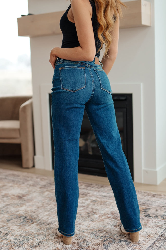 Pippa High Rise Button Fly Dad Jeans - The Edit LLC