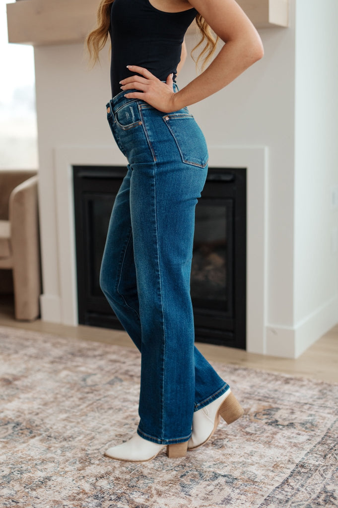 Pippa High Rise Button Fly Dad Jeans - The Edit LLC