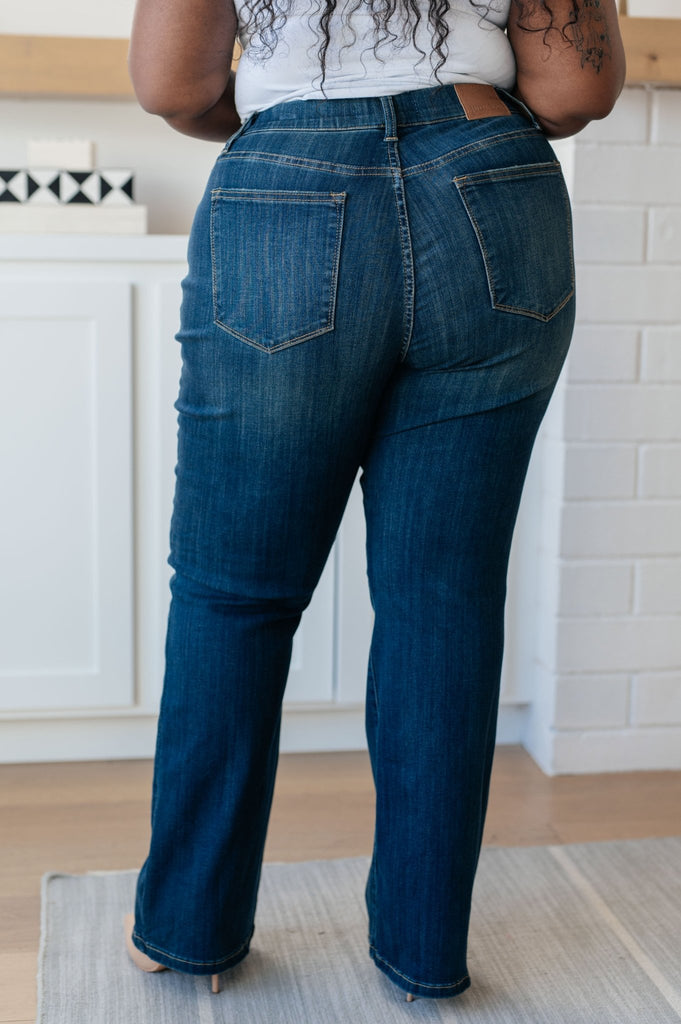 Ricki High Rise Pull On Slim Bootcut Jeans - The Edit LLC