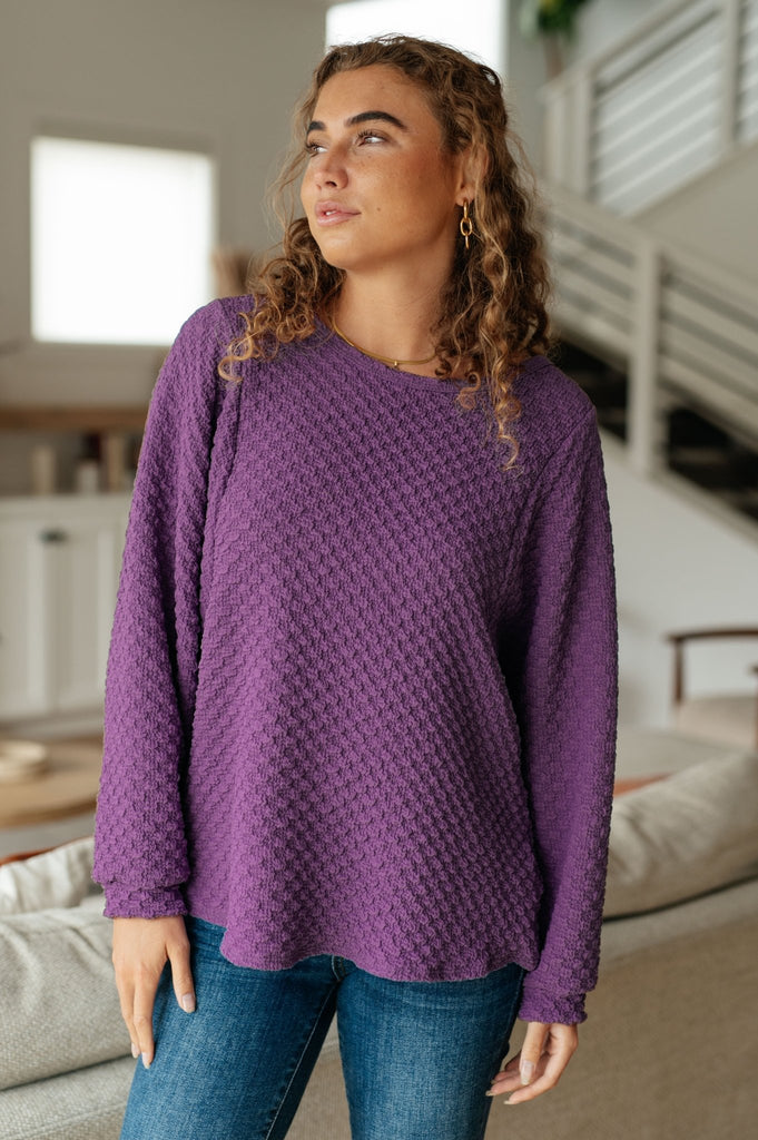 Thought It Over Textured Pullover - The Edit LLC