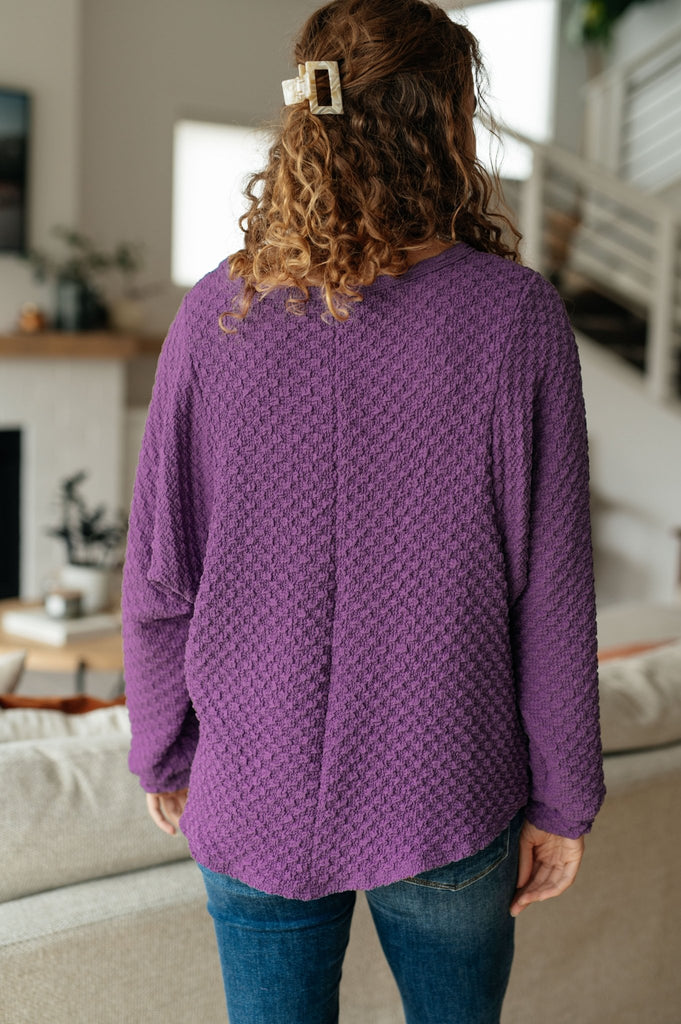 Thought It Over Textured Pullover - The Edit LLC