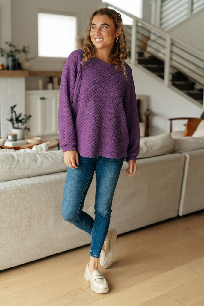 Thought It Over Textured Pullover - The Edit LLC