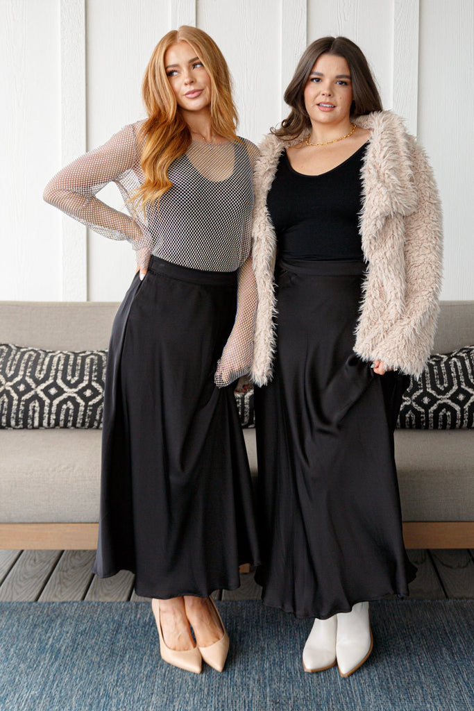 Timeless Tale Maxi Skirt in Black - The Edit LLC