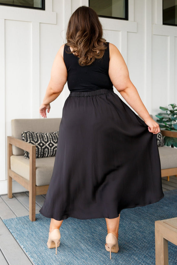 Timeless Tale Maxi Skirt in Black - The Edit LLC