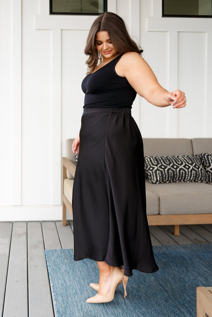 Timeless Tale Maxi Skirt in Black - The Edit LLC