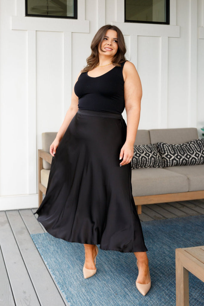 Timeless Tale Maxi Skirt in Black - The Edit LLC