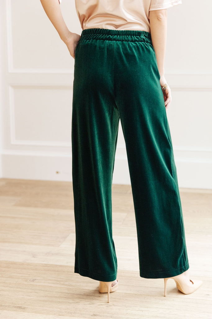 Velvet Elvis Wide Leg Velvet Pants - The Edit LLC