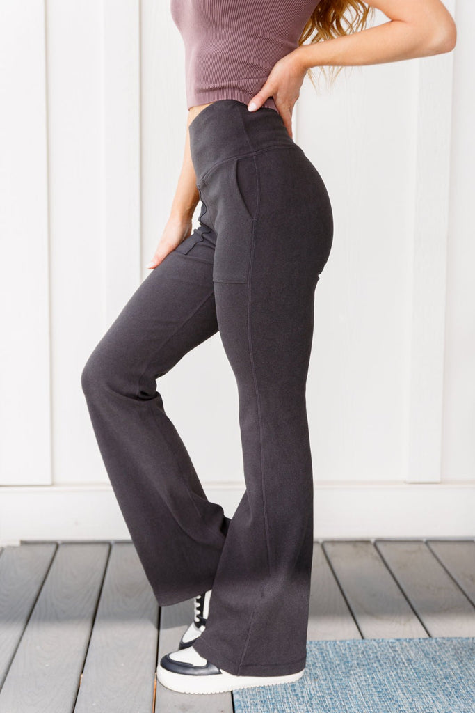 Where are You Flared Leggings in Black - The Edit LLC